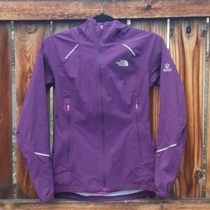 The north face lightweight hooded purple jacket